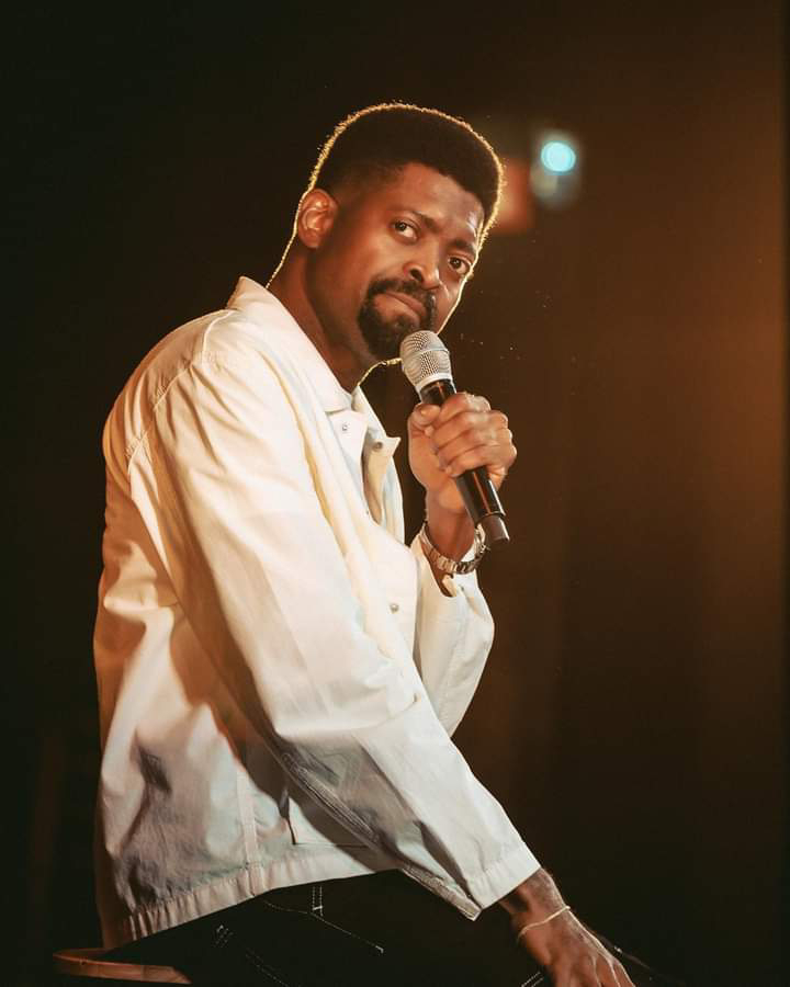 Basketmouth performing live on stage